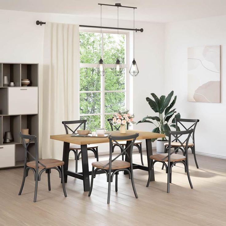 ruokapöytä NOAIN Amuotoiset jalat 160x90x75cm massiivipuu mänty (00042)