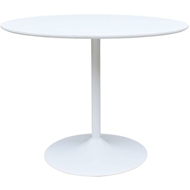 Ruokapöytä Tenstar Wilma, Ø90cm, valkoinen