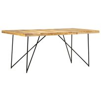Ruokapöytä 180x90x76cm, metallijaloilla, eri materiaaleja