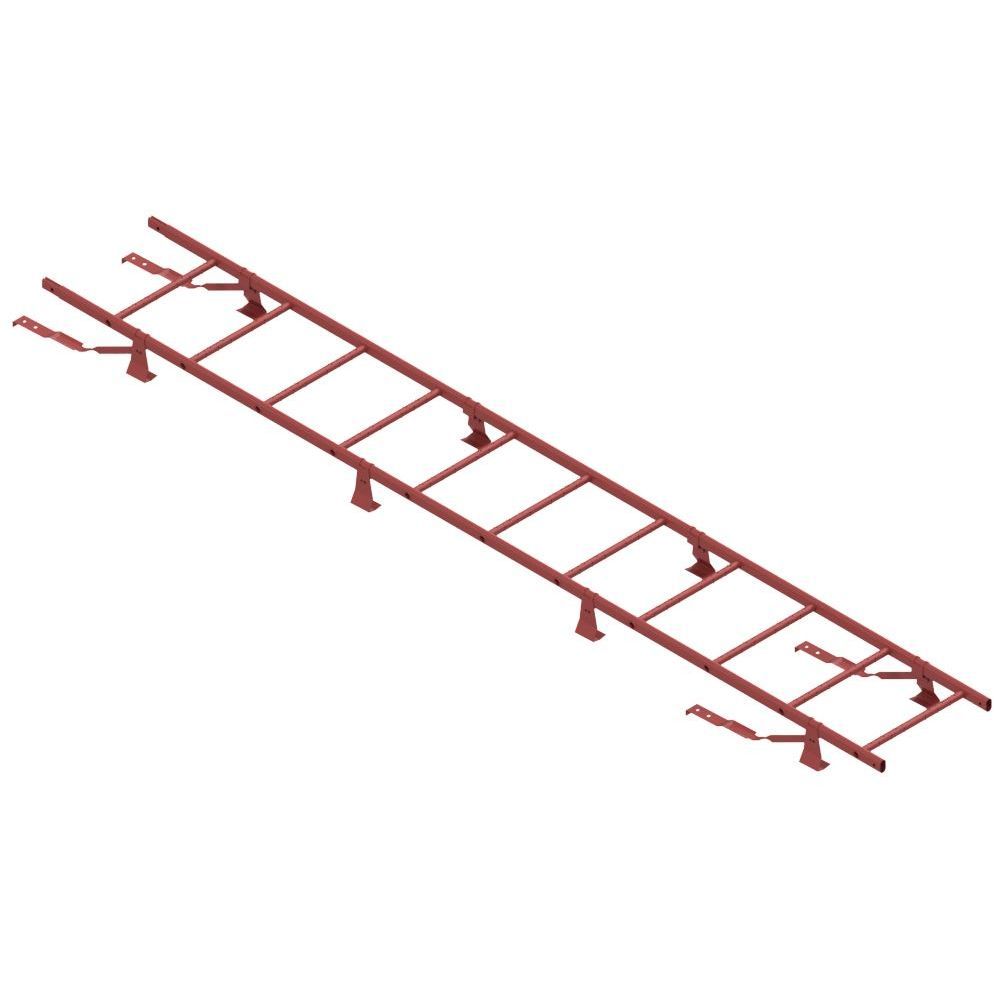 Lapetikas Ruukki SafeGrip tiilikatoille + asennussarja, 2.7m, RR29 punainen
