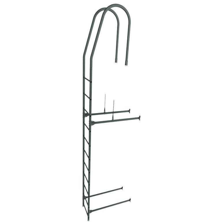 Nousutikas Ruukki SafeGrip + asennussarja, 5.4m, RR11 havunvihreä