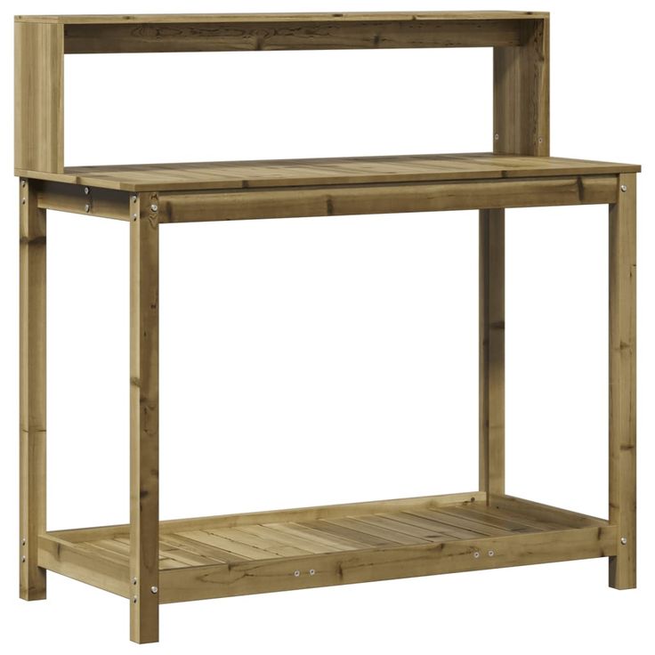 Ruukutuspöytä hyllyllä 108x50x109,5 cm kyllästetty mänty (32416)