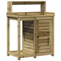 Ruukutuspöytä hyllyllä, 82,5x50x109,5 cm, eri värejä (33976)
