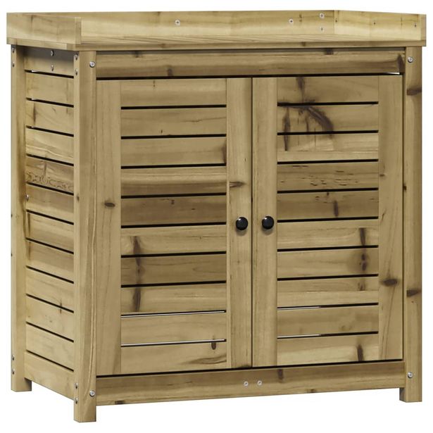 Ruukutuspöytä hyllyllä 82,5x50x86,5 cm kyllästetty mänty (32421)