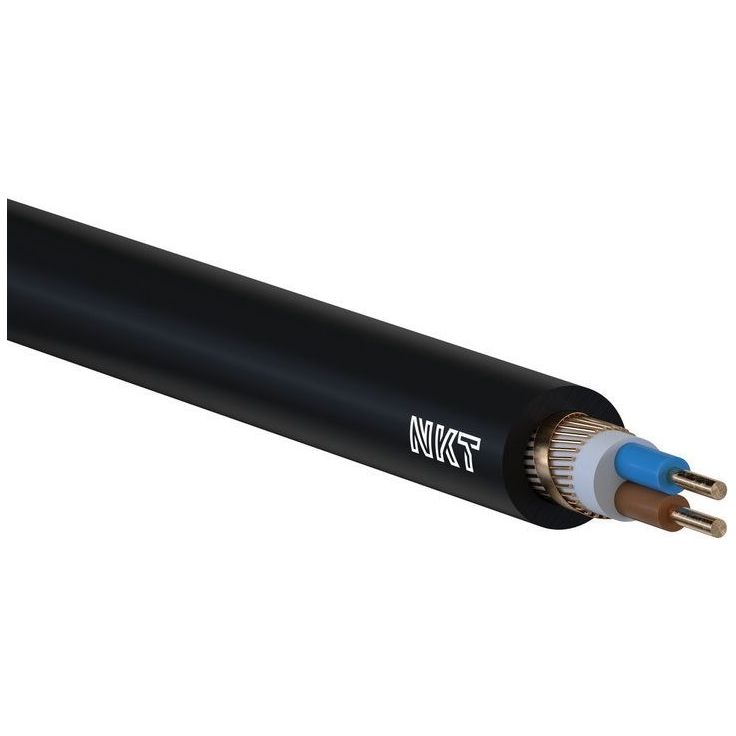 Kuparivoimakaapeli NKT XCMK-HF 2X1,5/1,5 RE Dca R50