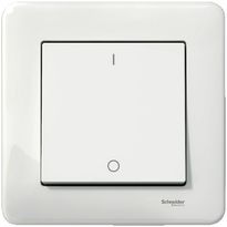 Kytkin Schneider Electric Exxact, 2-napainen, ruuviliitos, valkoinen