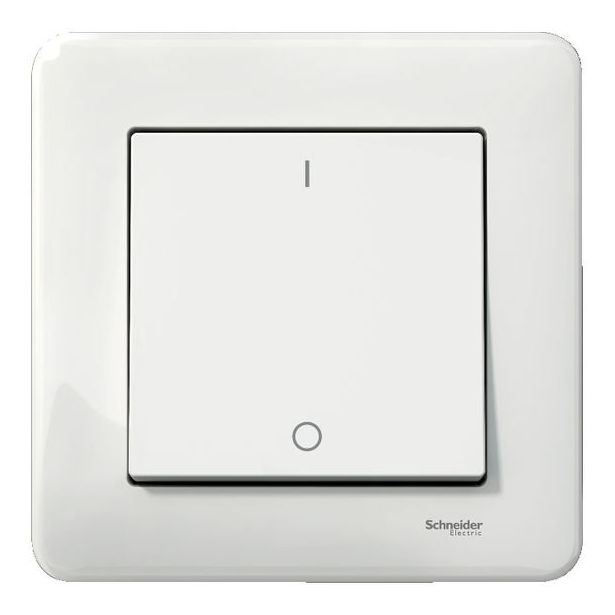 Kytkin Schneider Electric Exxact, 2-napainen, ruuviliitos, valkoinen