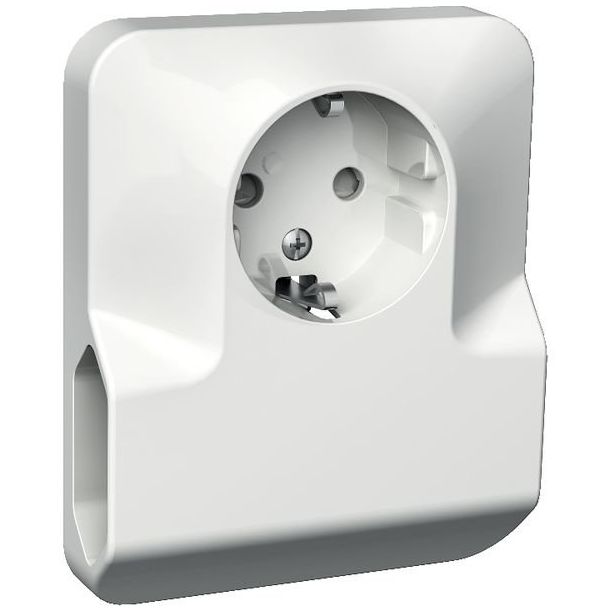 Kombipistorasia Schneider Electric Exxact, 3-osainen, 1x maadoitettu + 2x EURO, ruuviliitos, valkoinen