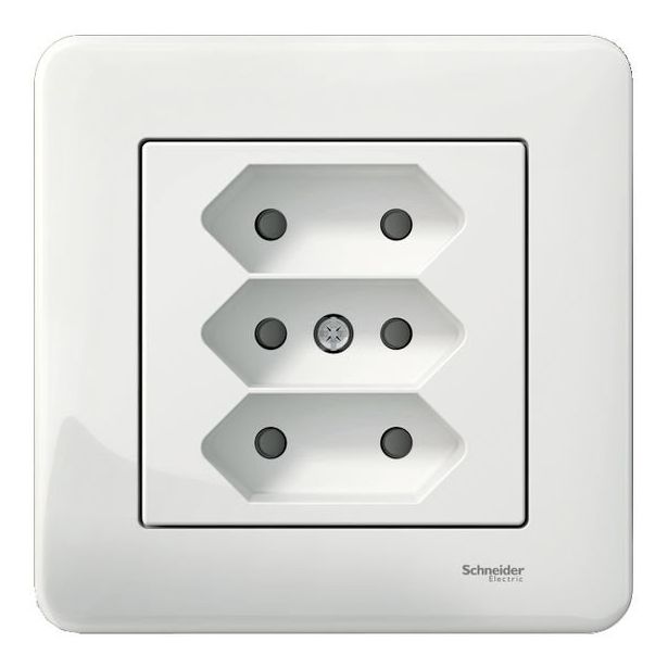 Europistorasia Schneider Electric Exxact, 3-osainen, ruuviliitos, valkoinen