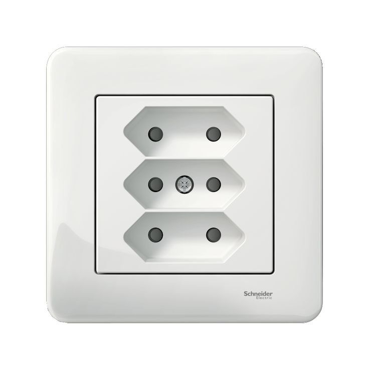 Europistorasia Schneider Electric Exxact, 3-osainen, ruuviliitos, valkoinen