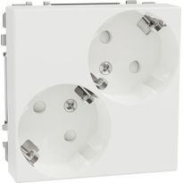 Pistorasia Schneider Electric Exxact, 2S/16A/IP21 1X UKJ, vino, valkoinen, 50 kpl pakkaus