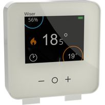 Huonetermostaatti Schneider Electric Wiser, Zigbee 3.0, paristokäyttöinen, valkoinen