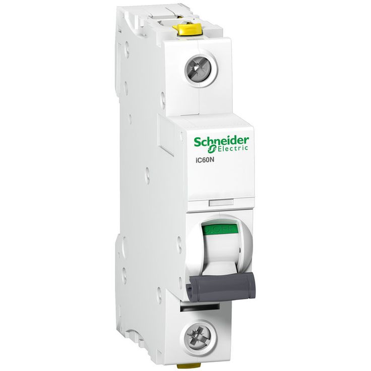 Johdonsuojakatkaisija Schneider Electric Acti 9 iC60N 1P C6A 6kA DIN-kiskoon