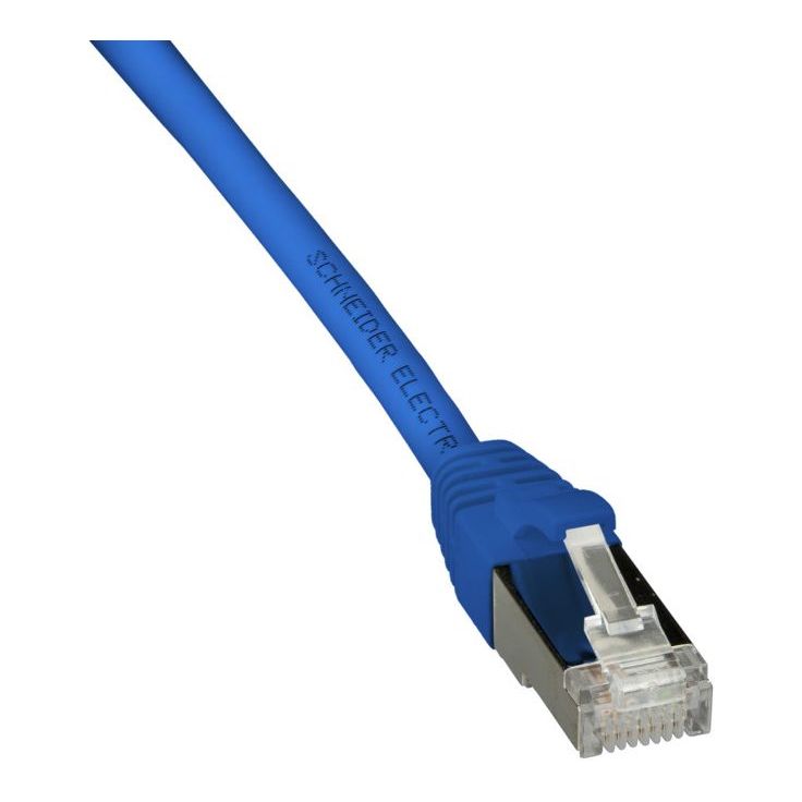 Kytkentäkaapeli Schneider Electric Actassi CAT6a S/FTP, 1.0m, sininen