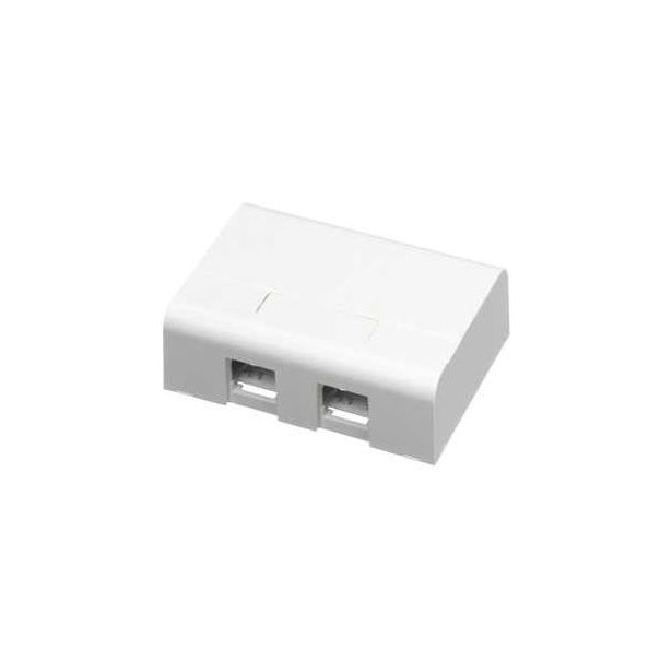 Datarasia Schneider Electric Actassi 2xRJ45, pinta-asennus, valkoinen