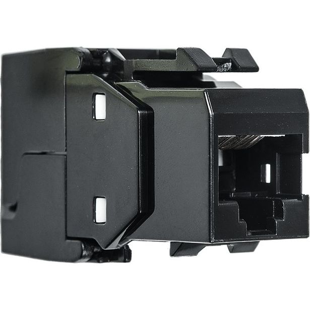 Liitin Pistesarjat Cat6 RJ45 UTP Keystone, musta