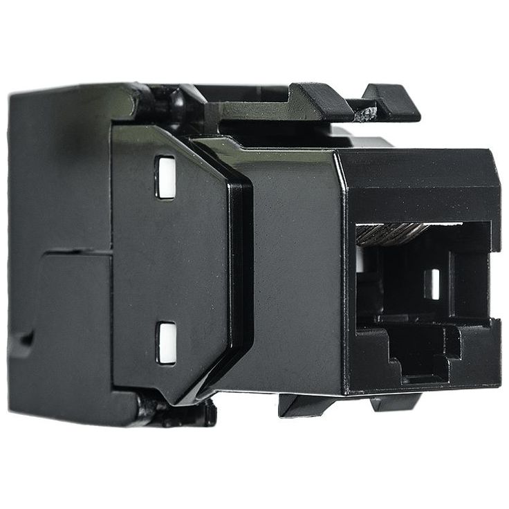 Liitin Pistesarjat Cat6 RJ45 UTP Keystone, musta