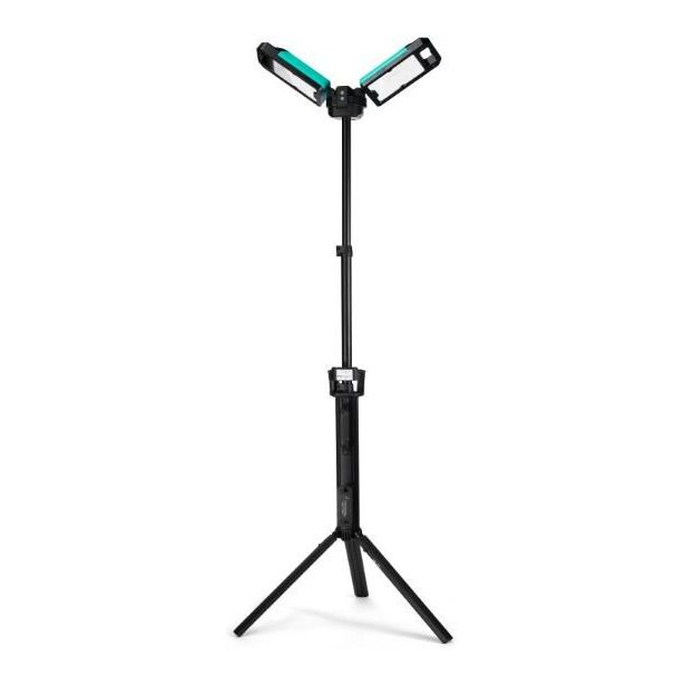 Työvalaisin kolmijalalla Tradeforce 2x50W 5000lm ladattava