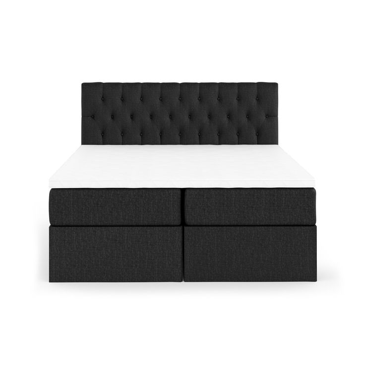 Sänkypaketti Boxy, 160x200cm, musta/harmaa (83757)