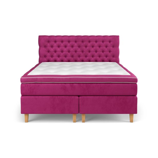 Sänkypaketti Estelle, 160x200 cm, sametti, vaaleanpunainen (42524)