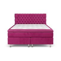 Sänkypaketti Estelle 180x200 cm, sametti, vaaleanpunainen (42683)