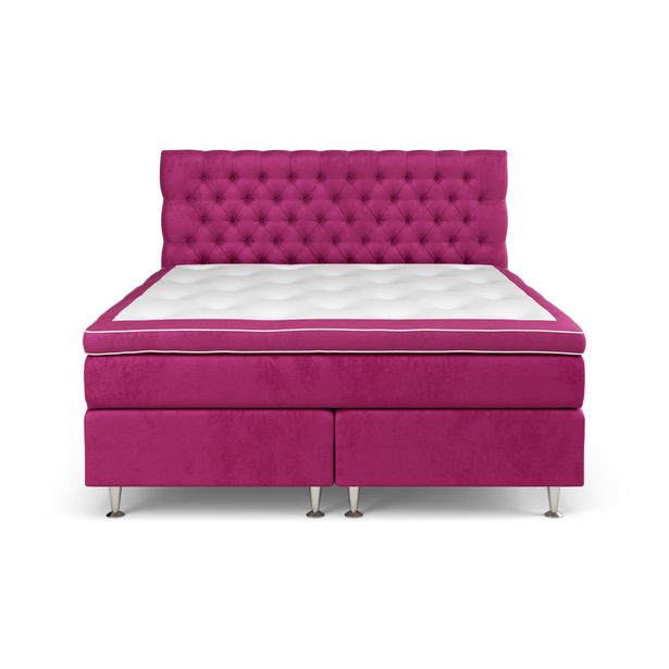 Sänkypaketti Estelle 180x200 cm, sametti, vaaleanpunainen (42683)