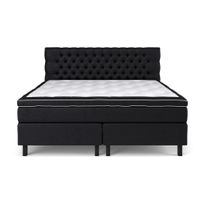 Sänkypaketti Estelle, 210x210 cm, sametti, musta (43074)