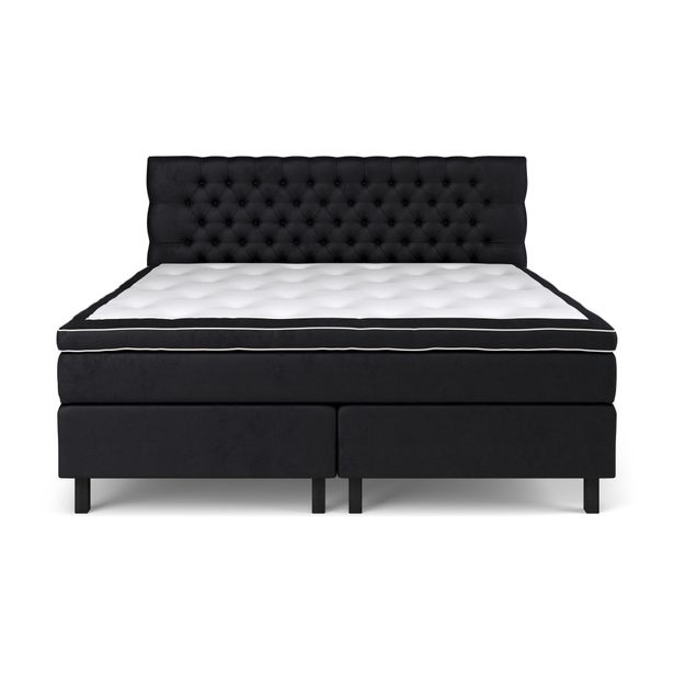 Sänkypaketti Estelle, 210x210 cm, sametti, musta (43074)