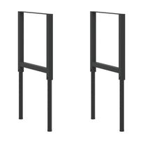 Säädettävät työpöydän rungot 2kpl metalli 55x(69-95,5) cm musta (47931)