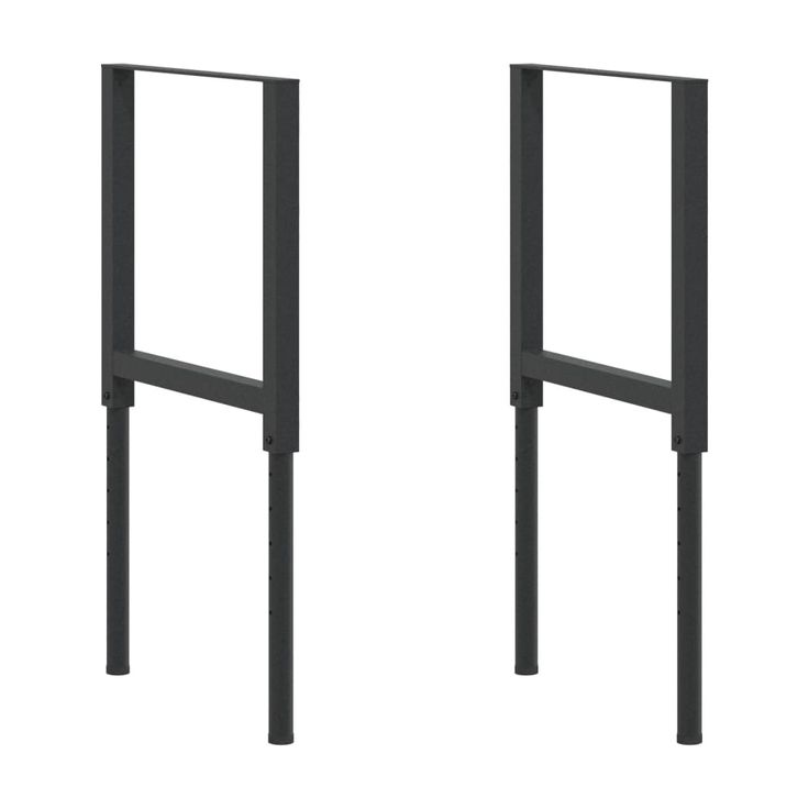 Säädettävät työpöydän rungot 2kpl metalli 55x(69-95,5) cm musta (47931)