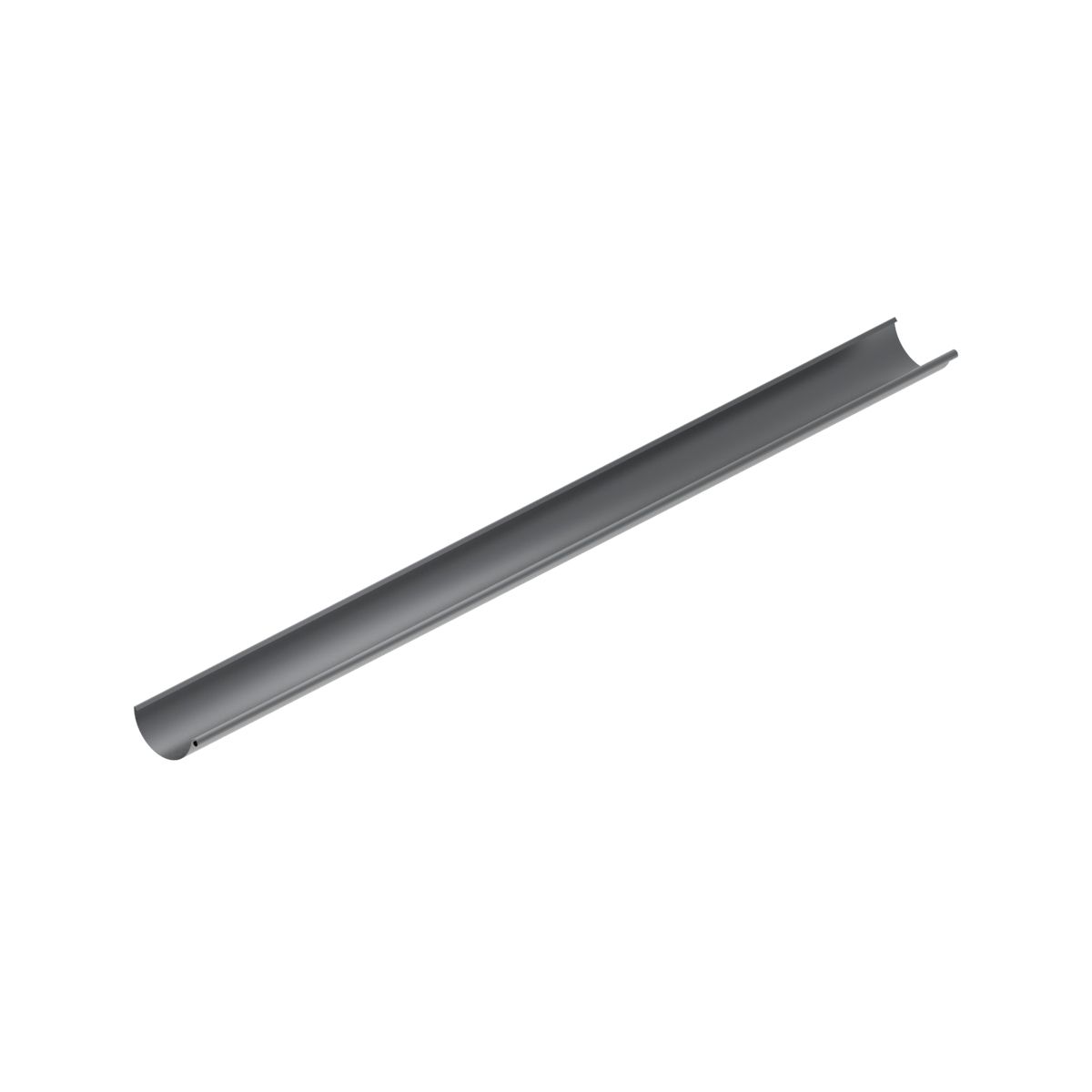 Sadevesijärjestelmä Ruukki puolipyöreä: vesikouru 4.0m ø125mm, RR33 mattamusta