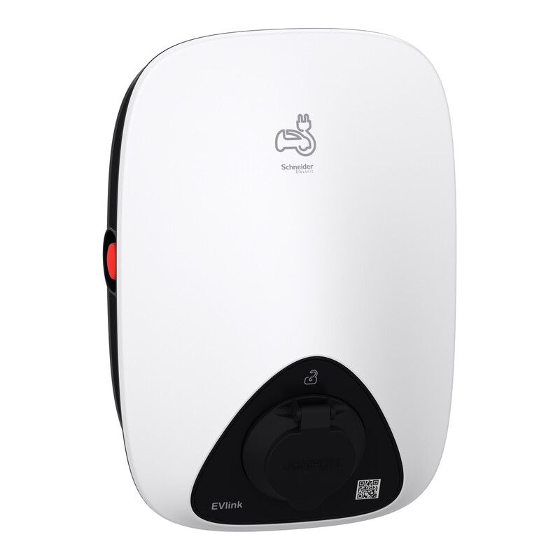 Sähköauton latausasema Schneider Electric EVlink Home, Type2, 7.4kW(1x32A), rasiamalli, sisäänrakennettu RDC-DD 6mA tasavikavirran tunnistus