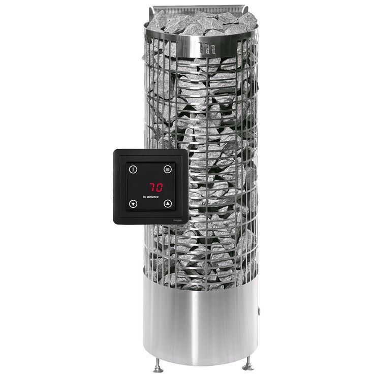 Sähkökiuas Mondex Kalla E2, 9kW, 8-14m3, erillinen ohjaus, rst