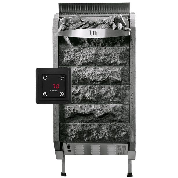 Sähkökiuas Mondex Louhi E2, 6.6kW, 5-9m3, erillinen ohjaus