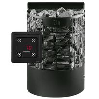 Sähkökiuas Mondex Teno E2, 6.6kW, 6-9m³, erillinen ohjaus, musta