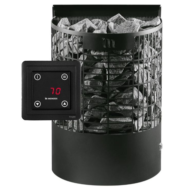 Sähkökiuas Mondex Teno E2 WIFI, 6.6kW, 6-9m³, erillinen ohjaus, eri värejä