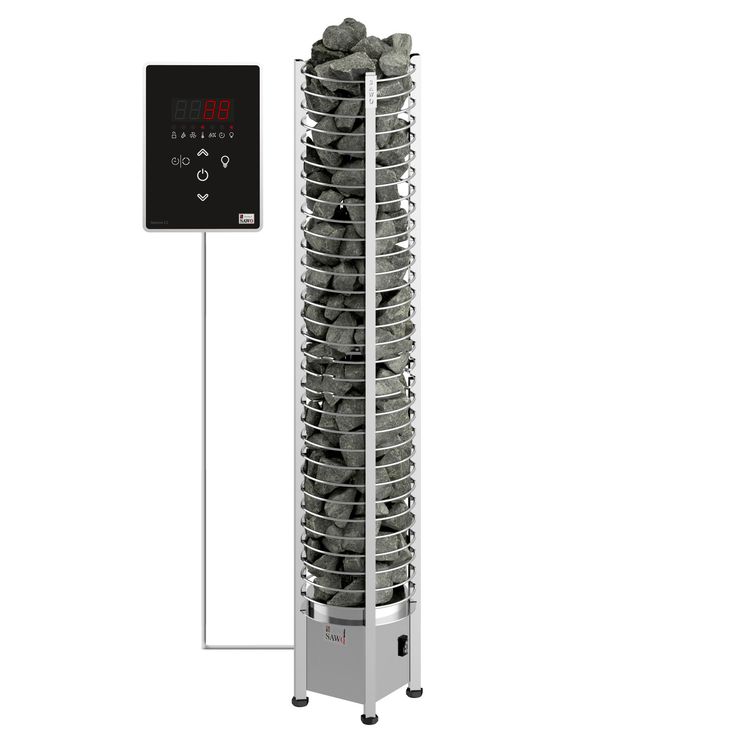 Sähkökiuas SAWO Tower Round Ni2, 3,5kW (3-6m³), erillinen ohjauskeskus