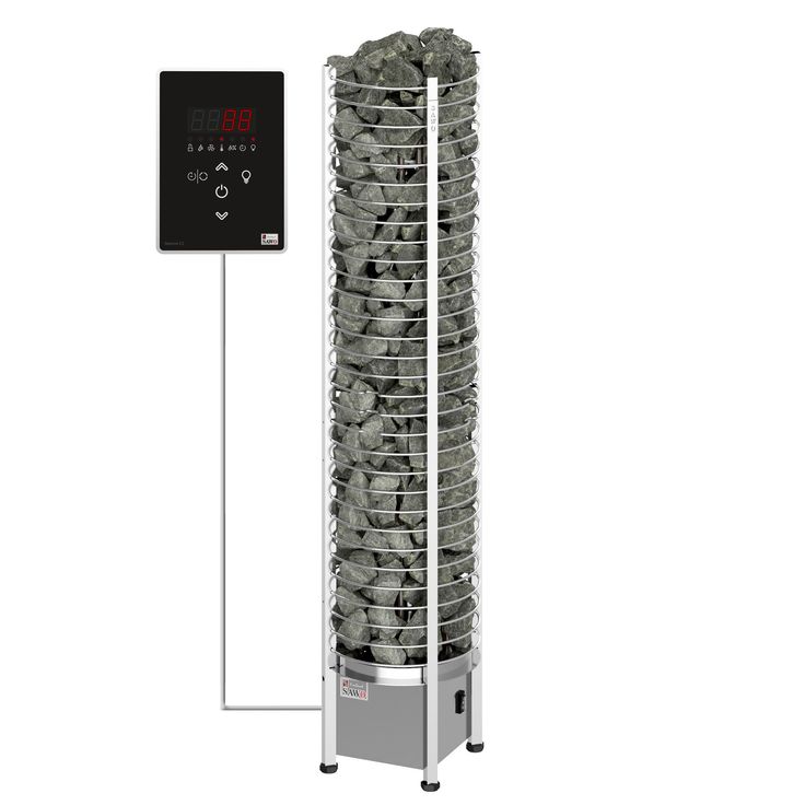 Sähkökiuas SAWO Tower Round Ni2, 8kW (7-13m³), erillinen ohjauskeskus