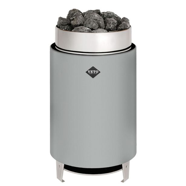 Sähkökiuas VETO SK12, 12.5kW, 12-18m³, erillinen ohjaus, harmaa