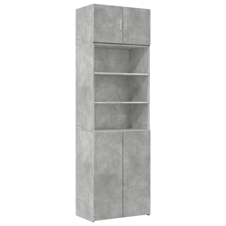 Säilytyskaappi betoninharmaa 70x42,5x225 cm tekninen puu (81318)
