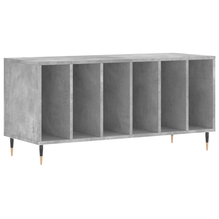 Säilytyskaappi LP-levyille betoninharmaa 100x38x48 cm puu (31744)