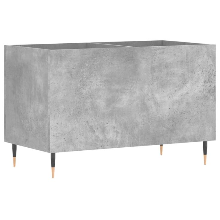 Säilytyskaappi LP-levyille betoninharmaa 74,5x38x48 cm puu (31720)