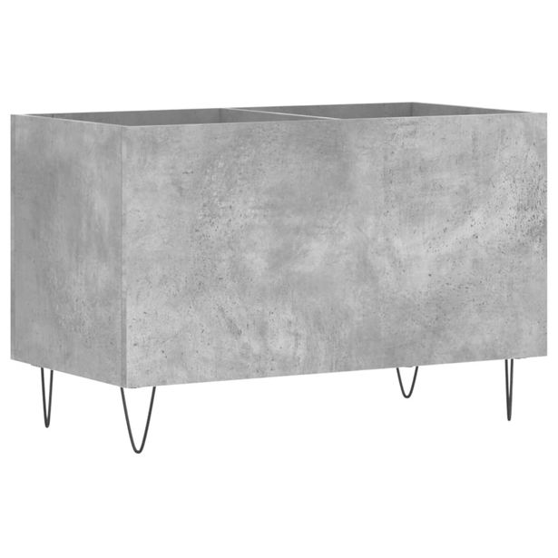 Säilytyskaappi LP-levyille betoninharmaa 74,5x38x48 cm puu (31728)