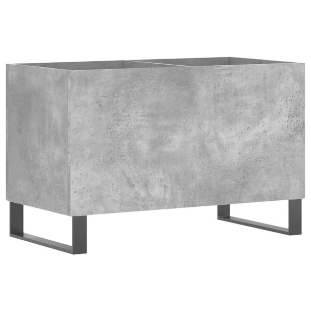 Säilytyskaappi LP-levyille betoninharmaa 74,5x38x48 cm puu (31736)