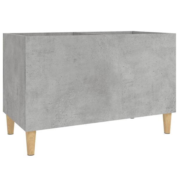 Säilytyskaappi LP-levyille betoninharmaa 74,5x38x48 cm puu (31961)