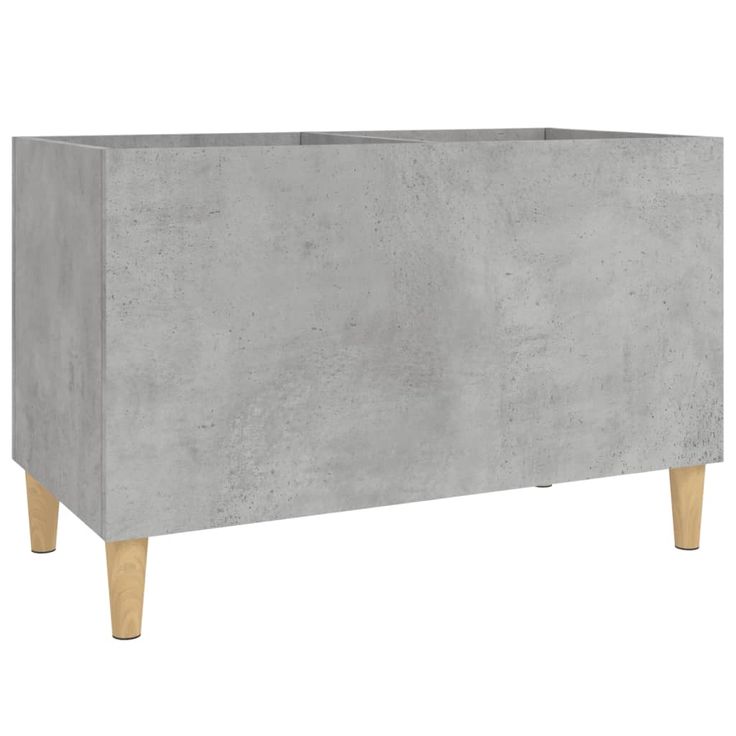 Säilytyskaappi LP-levyille betoninharmaa 74,5x38x48 cm puu (31961)