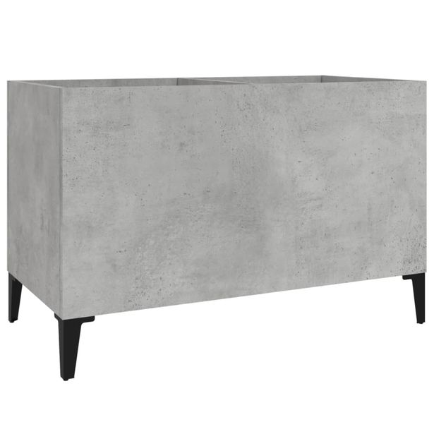 Säilytyskaappi LP-levyille betoninharmaa 74,5x38x48 cm puu (31969)