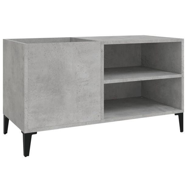 Säilytyskaappi LP-levyille betoninharmaa 84,5x38x48 cm puu (31953)
