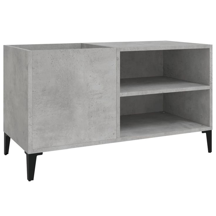 Säilytyskaappi LP-levyille betoninharmaa 84,5x38x48 cm puu (31953)