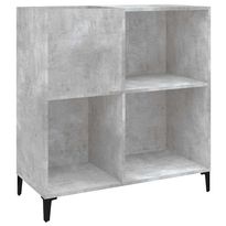 Säilytyskaappi LP-levyille betoninharmaa 84,5x38x89 cm puu (32001)